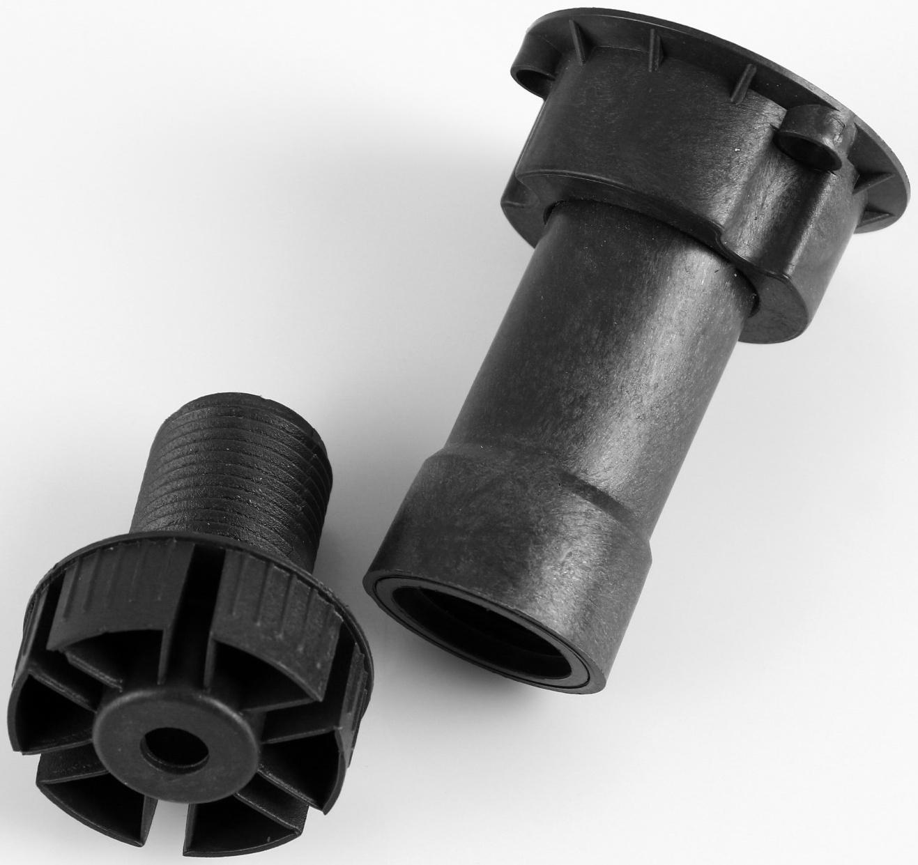 Опора регулируемая разборная усиленная 100-120 мм, Черная