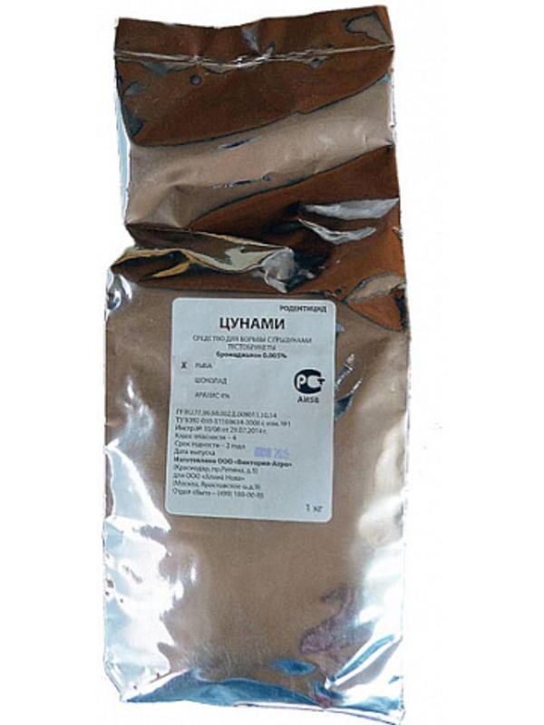 Приманка протравленная Цунами мягкий брикет арахис 1кг