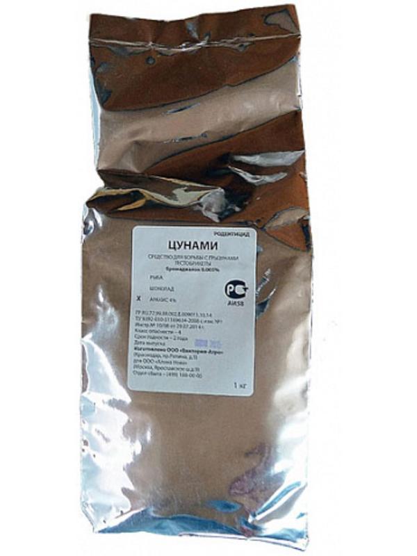 Приманка протравленная Цунами Супер мягкий брикет анис 1кг