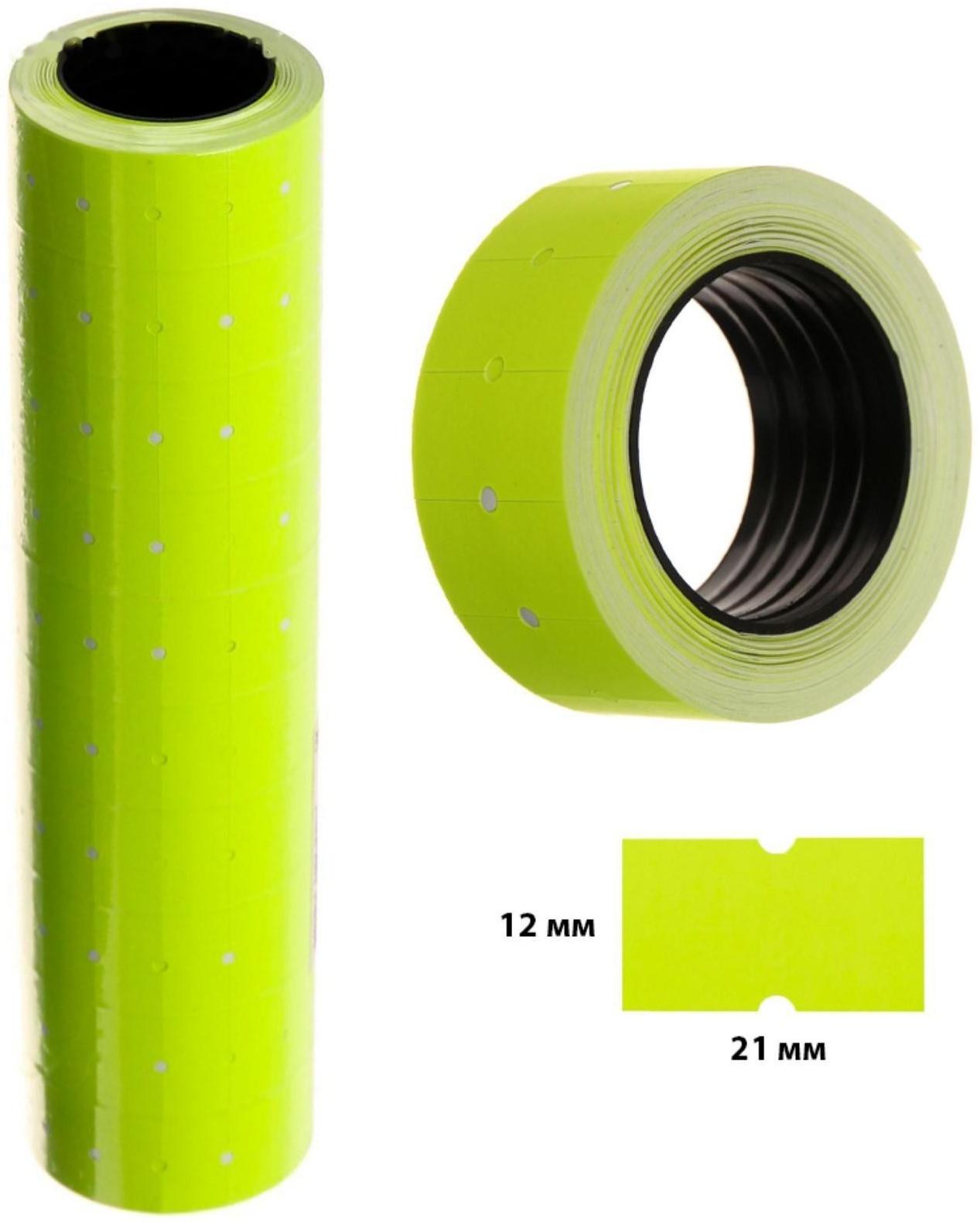 Набор из 10 штук, этикет-лента 21 х 12мм, прямоугольная, желтая, 500 этикеток