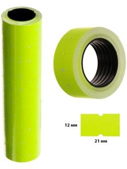 Набор из 10 штук, этикет-лента 21 х 12мм, прямоугольная, желтая, 500 этикеток