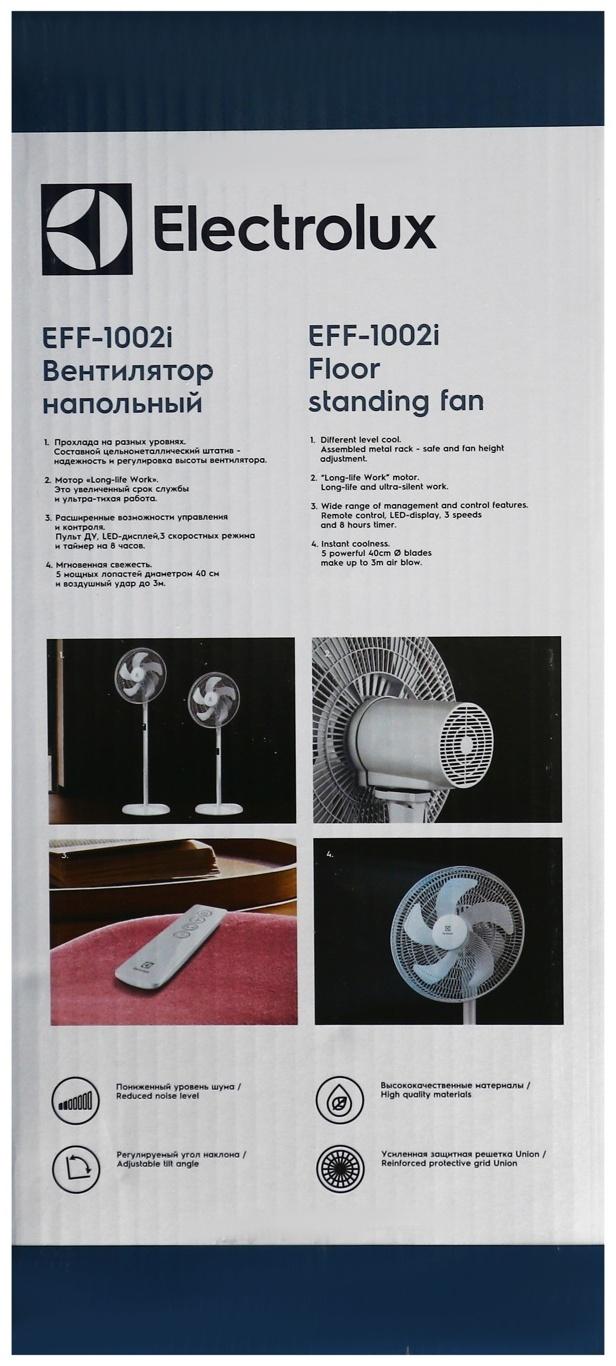 Вентилятор Electrolux EFF-1002i, напольный, 50 Вт, 3 скорости, до 24 м2, белый