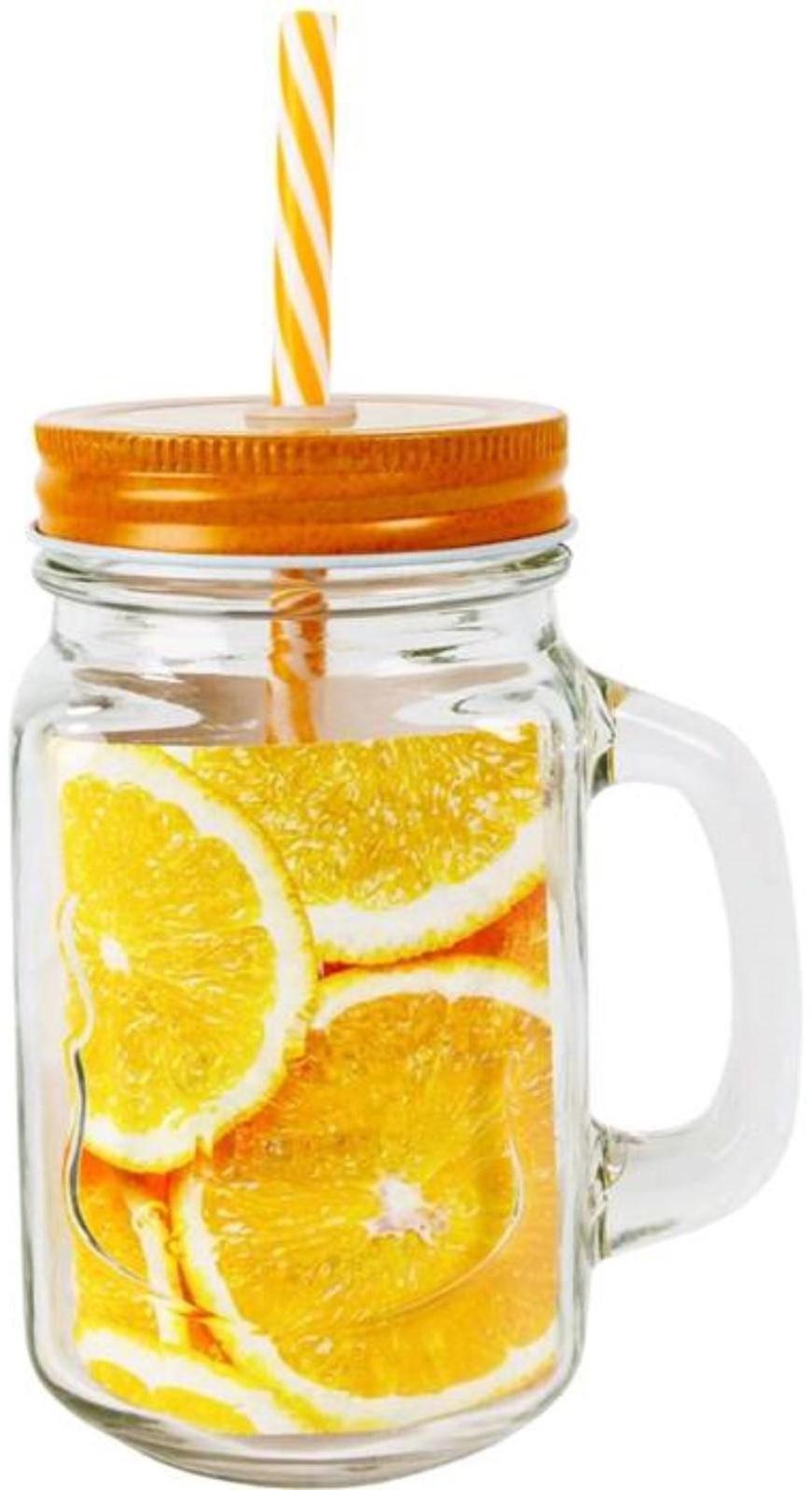 Кружка с крышкой и трубочкой, 400 мл