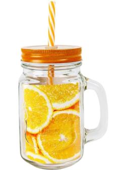 Кружка с крышкой и трубочкой, 400 мл