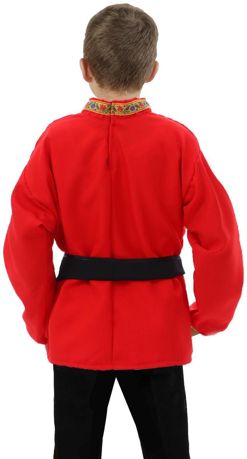 Рубаха с кушаком, цвет красный, 6-7 лет