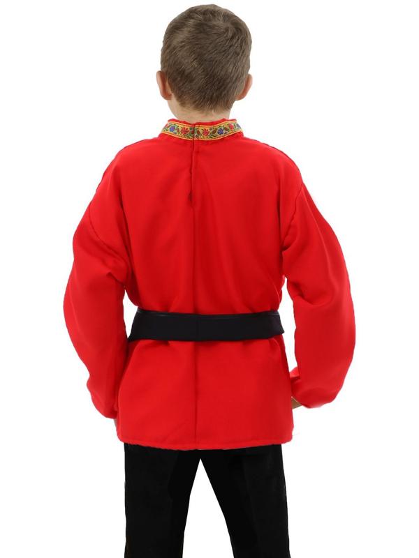 Рубаха с кушаком, цвет красный, 6-7 лет