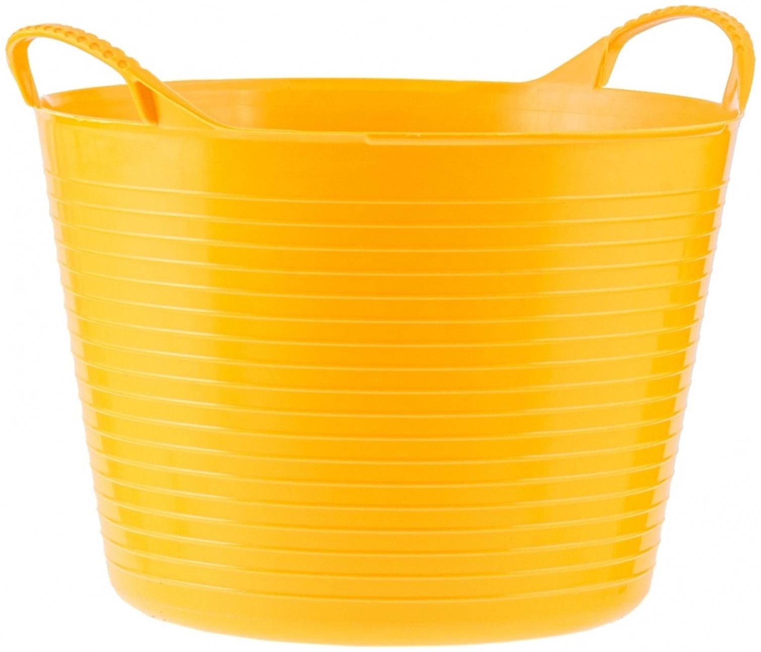 Ведро строительное, 14 л, гибкое, пластик, жёлтое