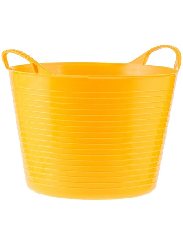Ведро строительное, 14 л, гибкое, пластик, жёлтое