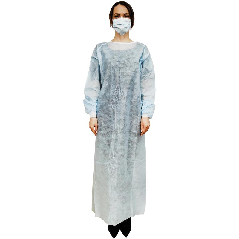 Халат хирург. стер, ЕВРО, рук.манж, дл.140 см, р.50-52, пл.40, смс, 1шт