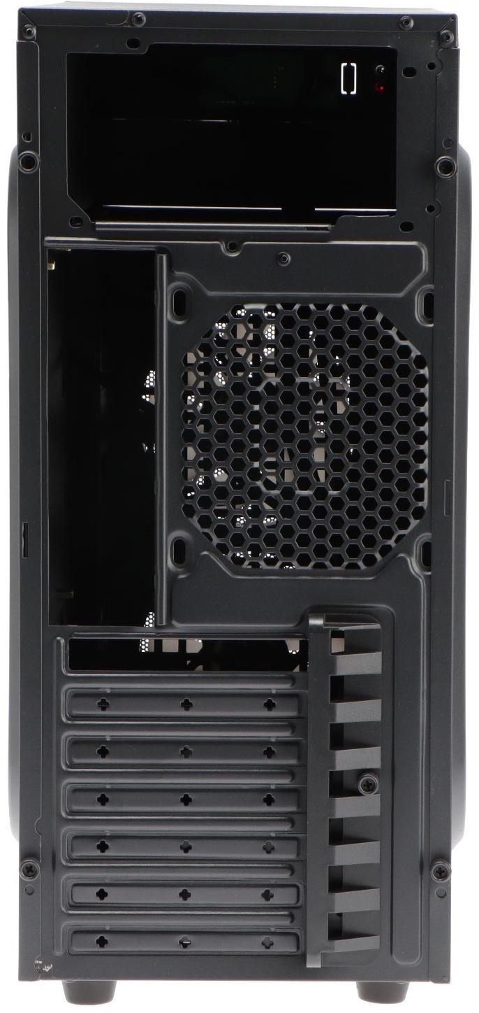Корпус ExeGate Miditower EVO-5017, без БП, ATX, 1хUSB 2.0, 1хUSB 3.0, подсветка, чёрный
