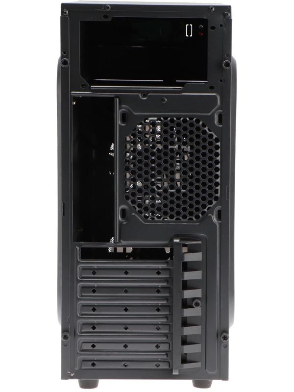 Корпус ExeGate Miditower EVO-5017, без БП, ATX, 1хUSB 2.0, 1хUSB 3.0, подсветка, чёрный