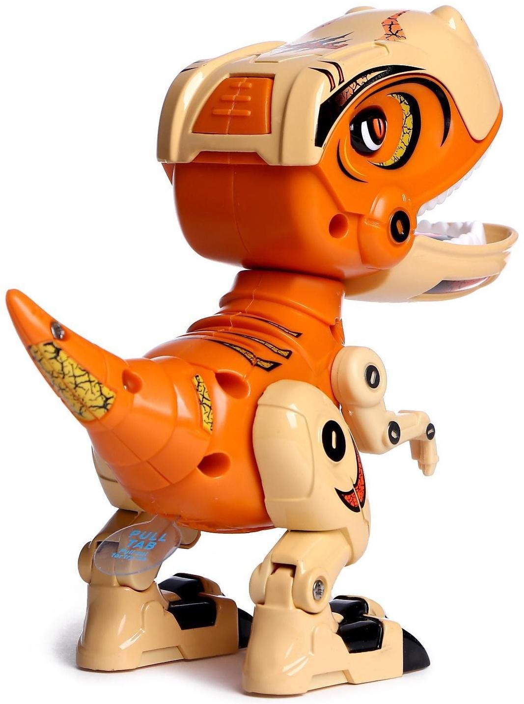 Робот «Динобот», реагирует на прикосновение, световые и звуковые эффекты, в пакете