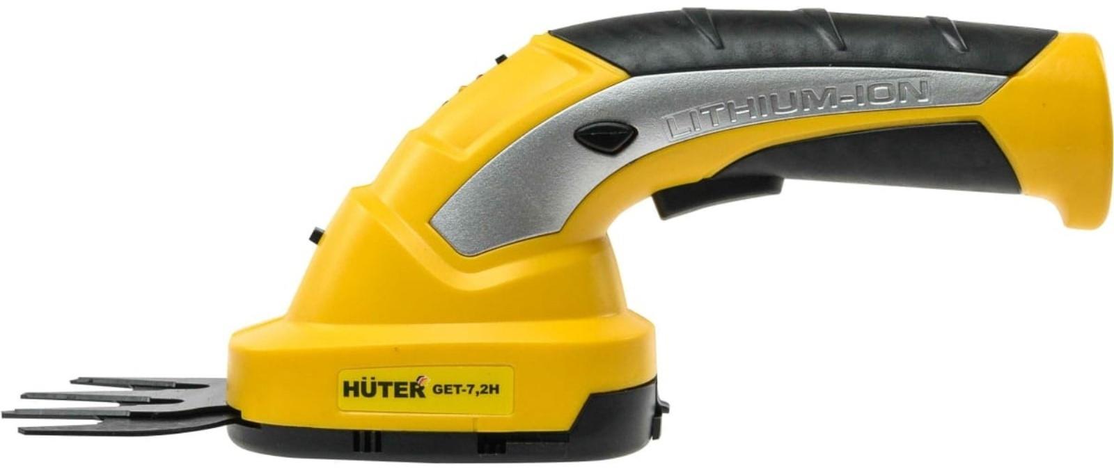 Триммер-кусторез Huter GET-7,2, аккумуляторный, 8 мм, 7.2 В, 1.5 Ач, Li-Ion