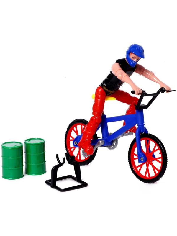 Пальчиковый велосипед с фигуркой, цвет МИКС