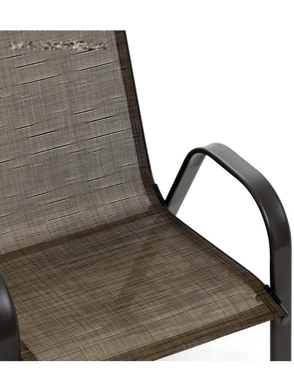 Набор садовой мебели: Стол прямоугольный и 4 стула коричневого цвета