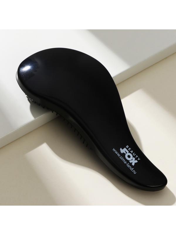 Расчёска массажная волна «Beauty Fox», цвет чёрный