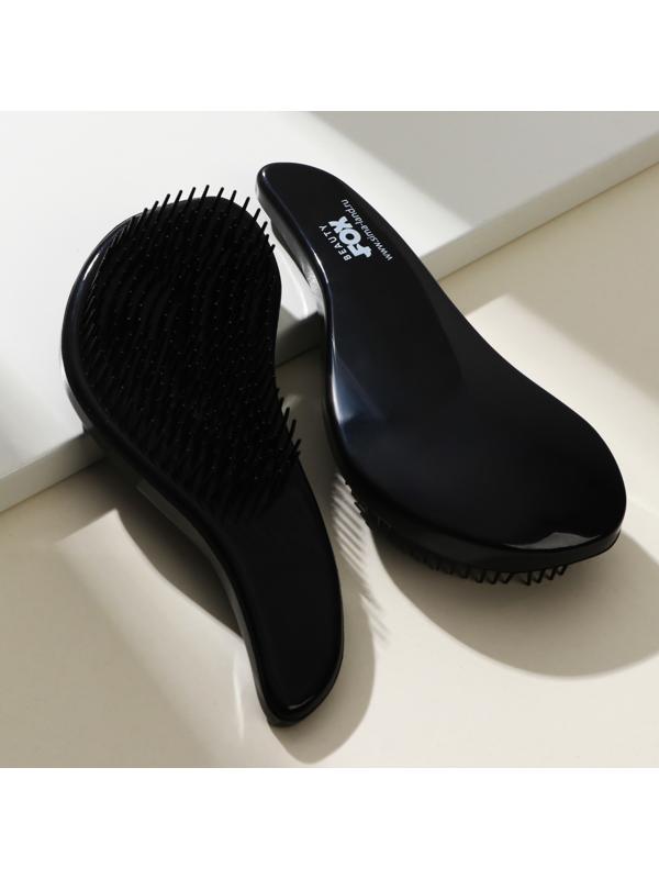 Расчёска массажная волна «Beauty Fox», цвет чёрный