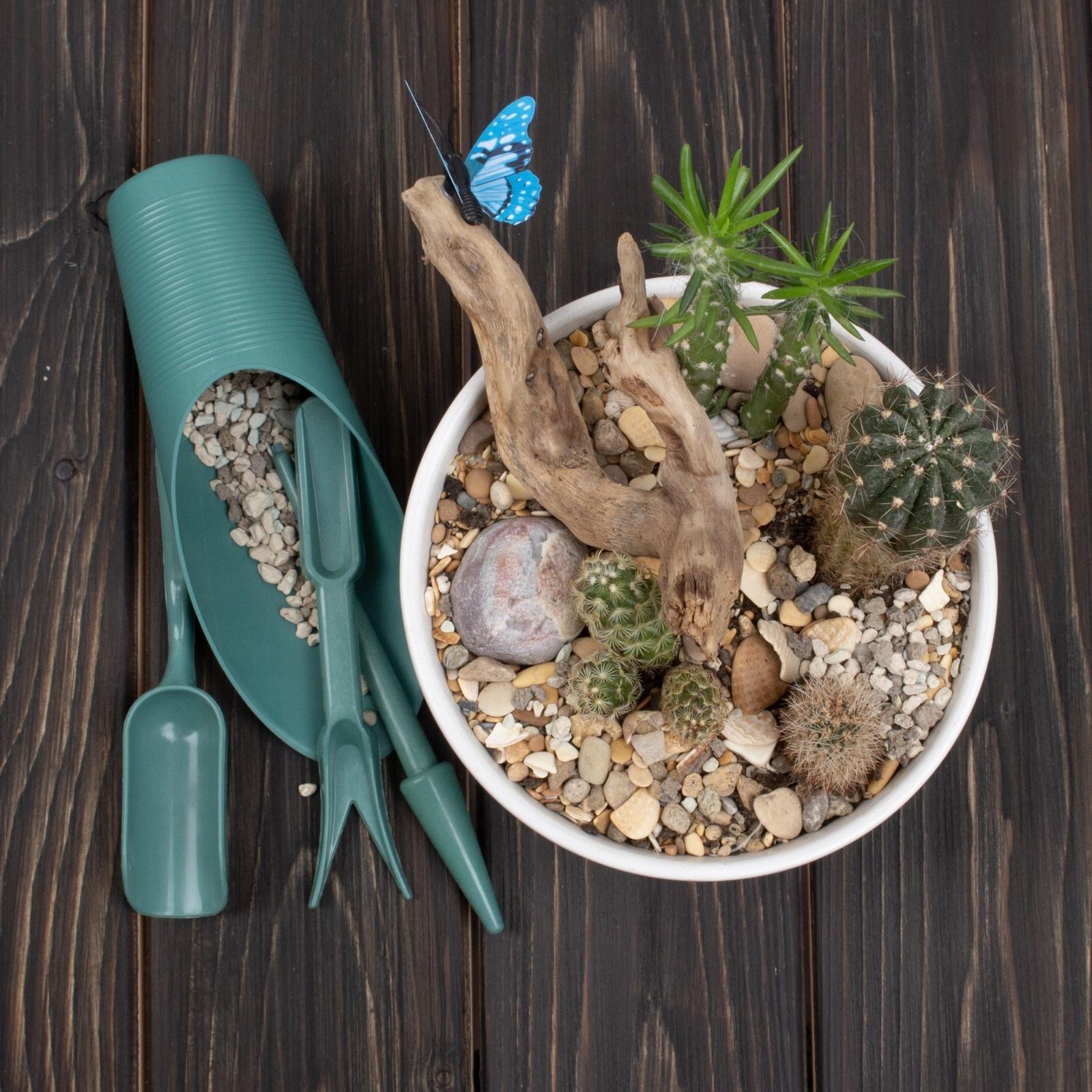 Набор садового инструмента, 4 предмета, пластик