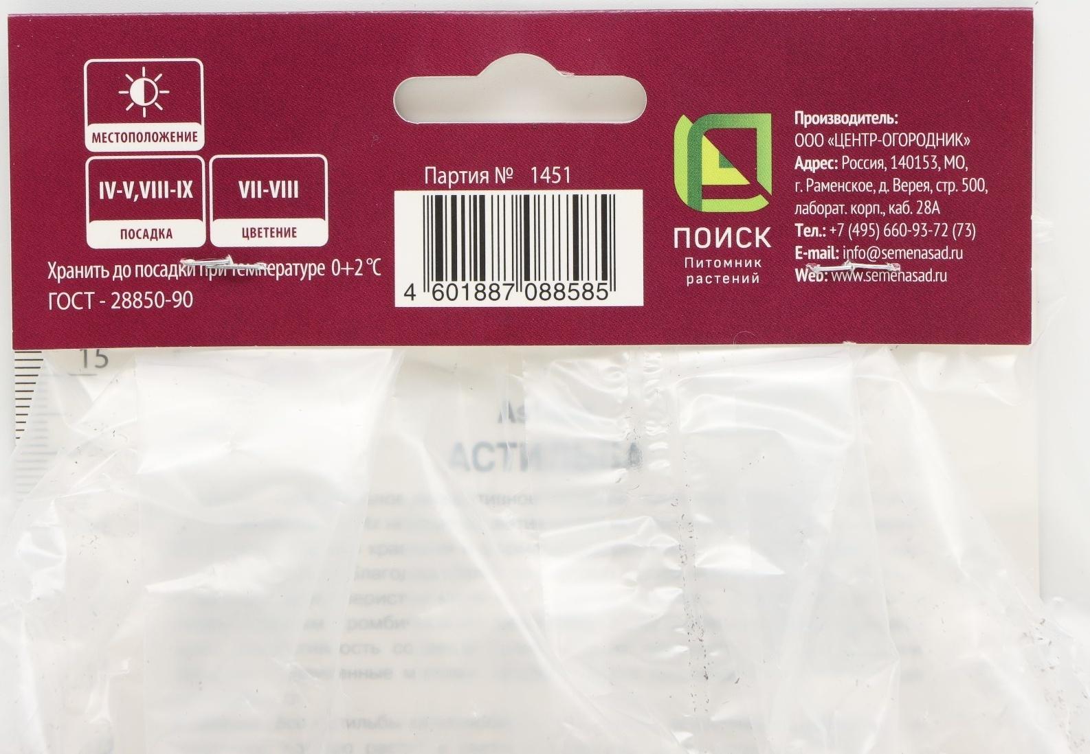 Астильба курчавая Лилипут, р-р I, 1 шт, Весна 2024