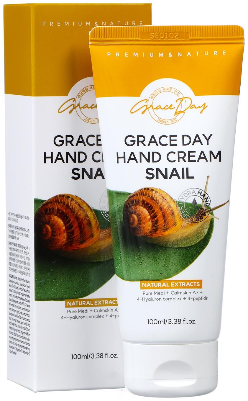Крем для рук Grace Day, восстанавливающий, с муцином улитки, 100 мл