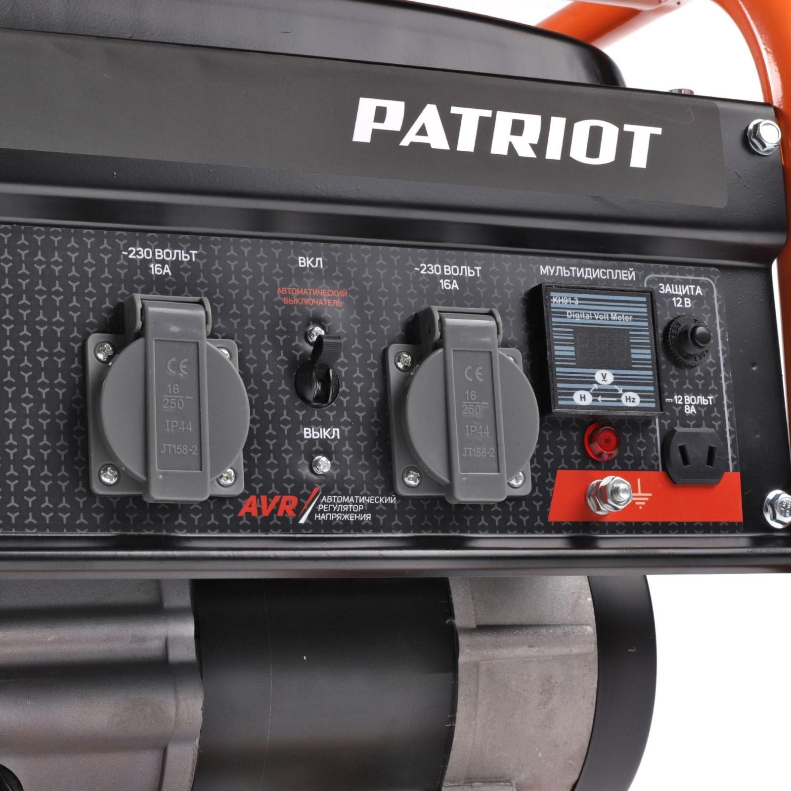 Генератор бензиновый PATRIOT GRS 3500, 4Т, 2.8 кВт, 220/12 В, 220 В, 0.6 л, ручной старт