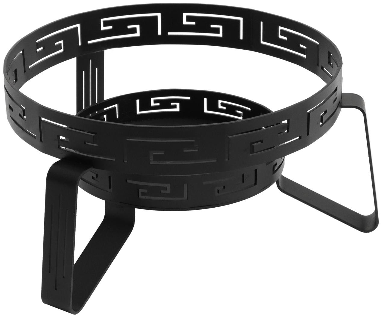 Набор Садж стальной с эко-воронением 49 см + подставка, металл 2 мм