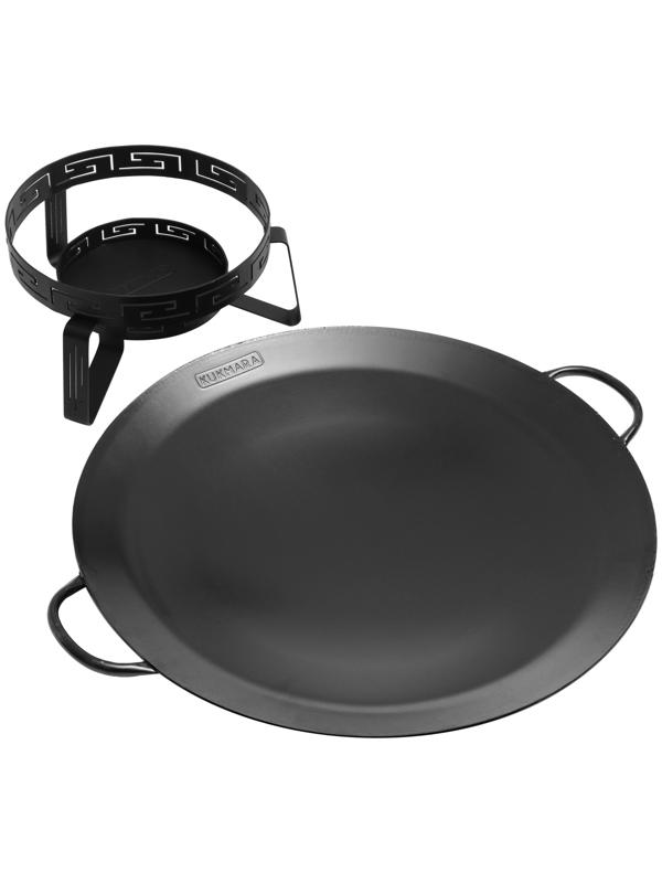 Набор Садж стальной с эко-воронением 49 см + подставка, металл 2 мм