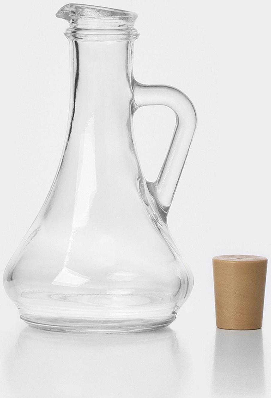 Набор стеклянных емкостей для масла-уксуса «Оливия», 260 мл, пластиковая пробка, 2 шт