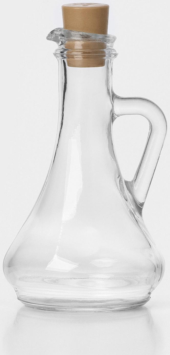 Набор стеклянных емкостей для масла-уксуса «Оливия», 260 мл, пластиковая пробка, 2 шт