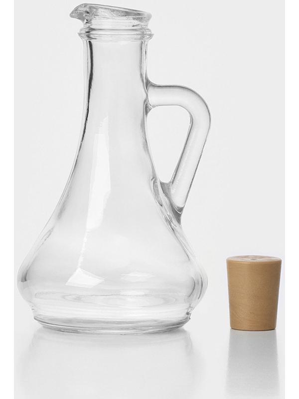 Набор стеклянных емкостей для масла-уксуса «Оливия», 260 мл, пластиковая пробка, 2 шт