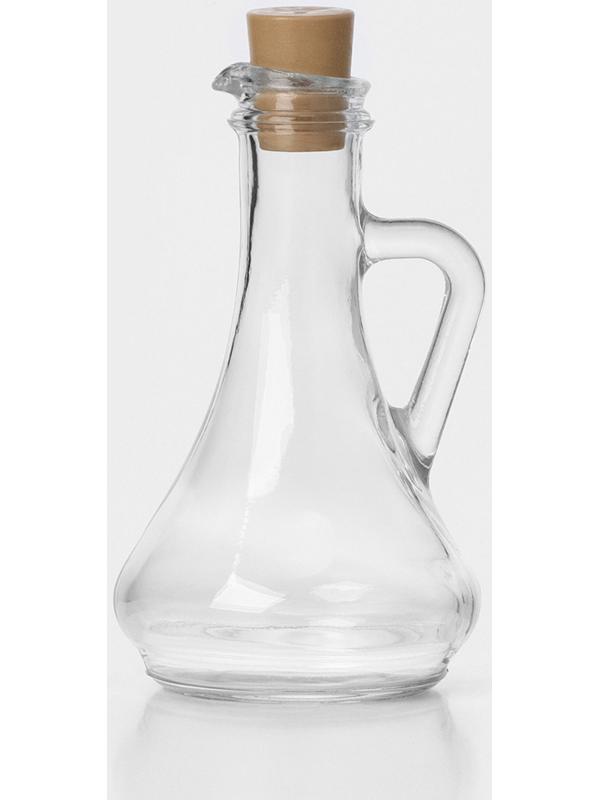 Набор стеклянных емкостей для масла-уксуса «Оливия», 260 мл, пластиковая пробка, 2 шт