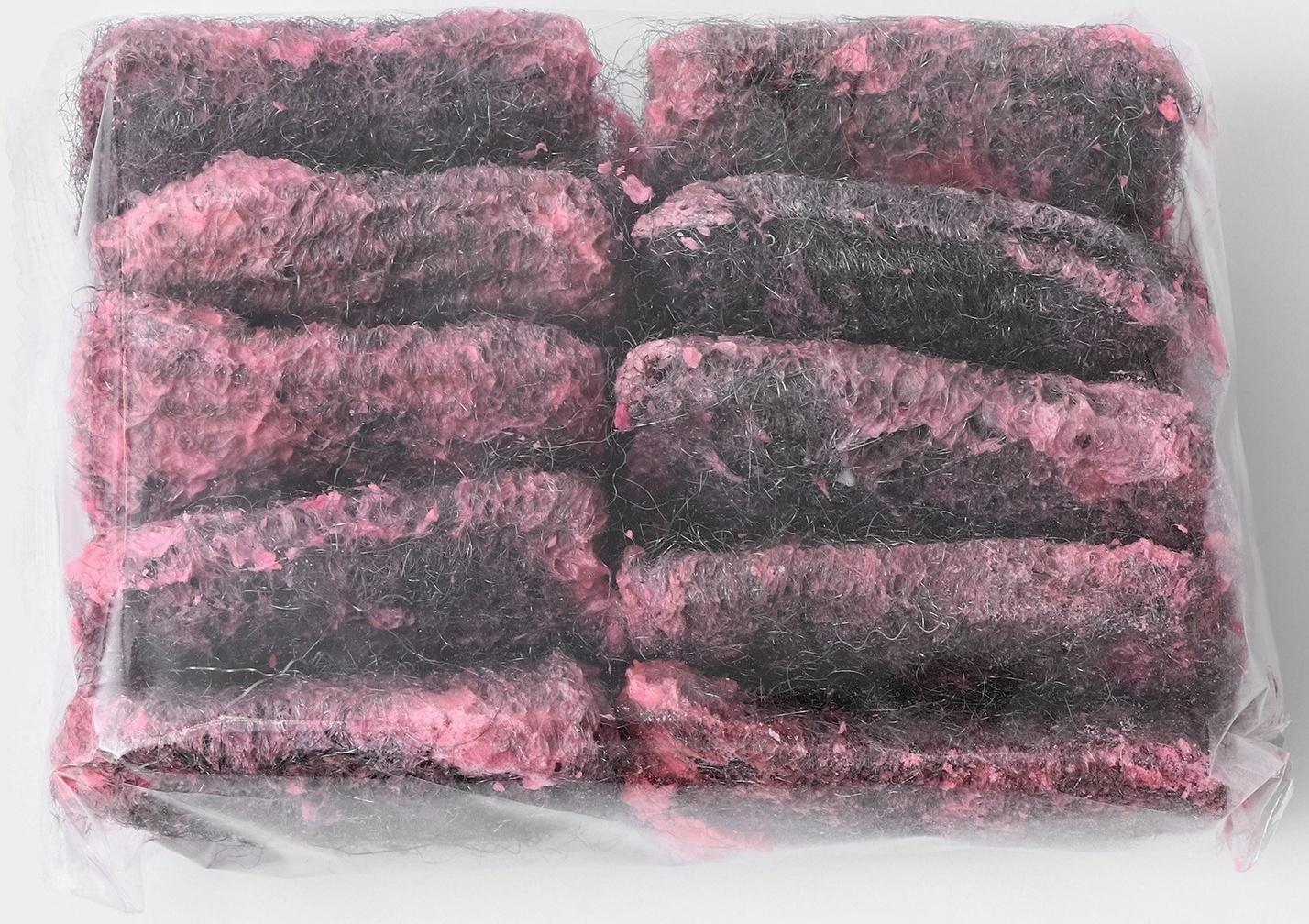 Губки с мылом из ультратонкого металлического волокна с мылом Доляна, квадратные, аромат роза