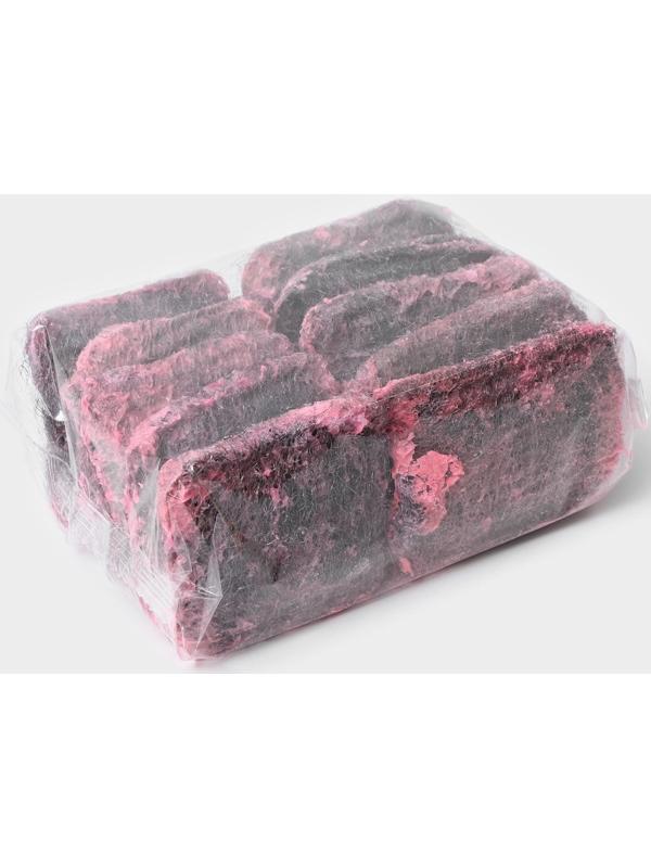 Губки с мылом из ультратонкого металлического волокна с мылом Доляна, квадратные, аромат роза