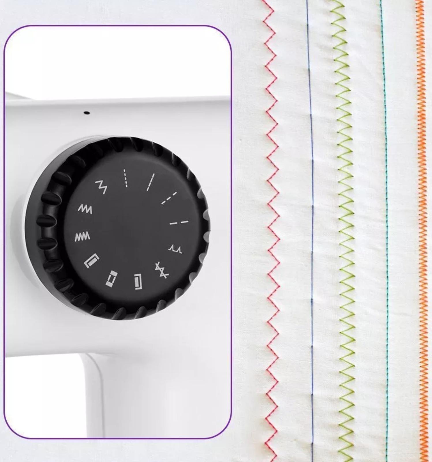 Швейная машина Kitfort КТ-6056, 9 Вт, 12 операций, полуавтомат, бело-чёрная