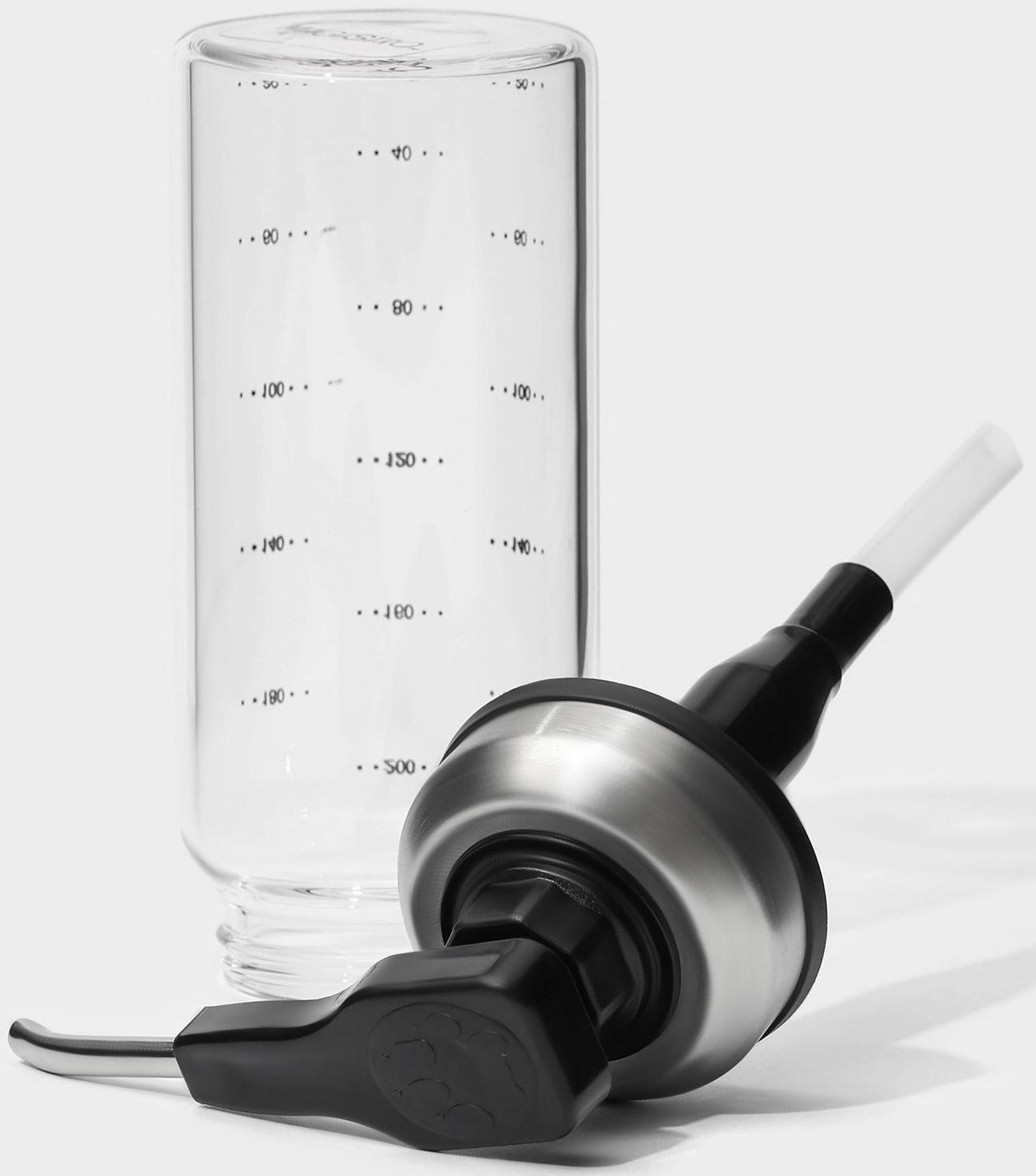 Диспенсер стеклянный для масла с мерной шкалой Magistro «Мист», 200 мл, 5,5×17,5 см