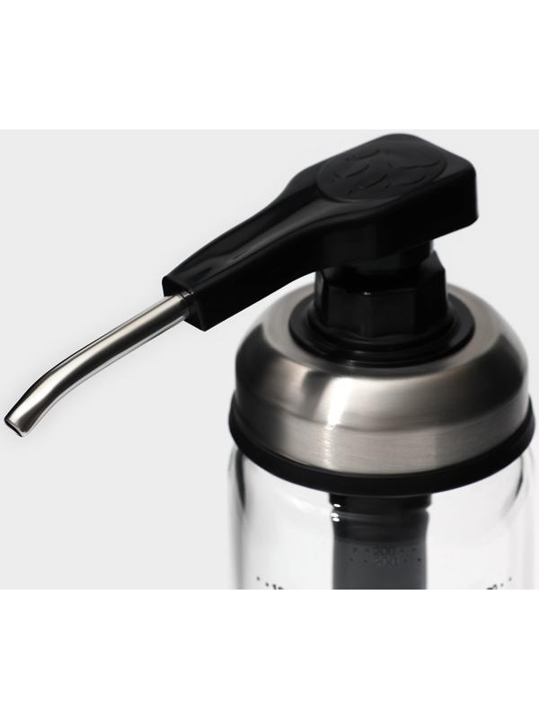 Диспенсер стеклянный для масла с мерной шкалой Magistro «Мист», 200 мл, 5,5×17,5 см