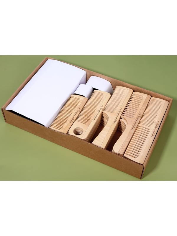 Расчёска деревянная, фасовка 60 шт, форма МИКС