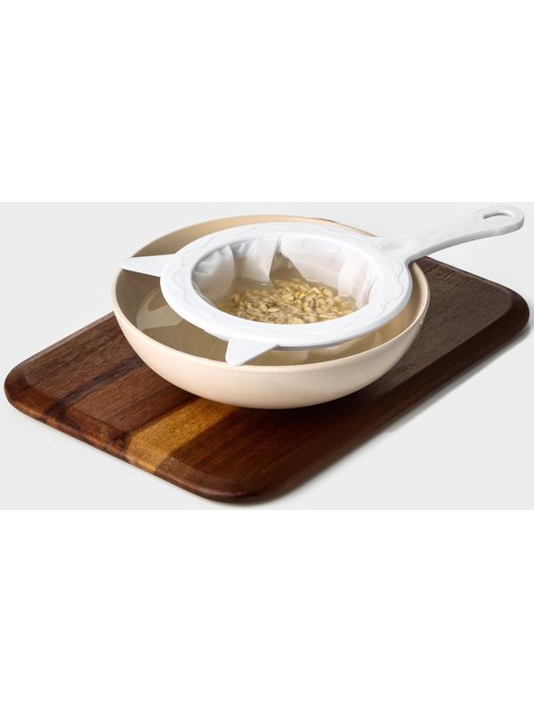 Сито для фильтрации Доляна, d=14,5 см (внутр.d=11см), 200 мл, цвет белый