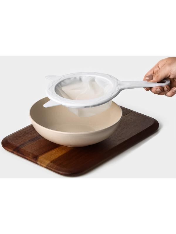 Сито для фильтрации Доляна, d=14,5 см (внутр.d=11см), 200 мл, цвет белый