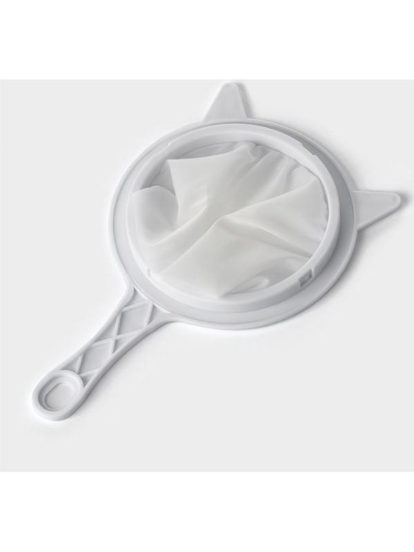 Сито для фильтрации Доляна, d=14,5 см (внутр.d=11см), 200 мл, цвет белый