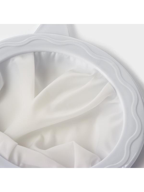 Сито для фильтрации Доляна, d=14,5 см (внутр.d=11см), 200 мл, цвет белый