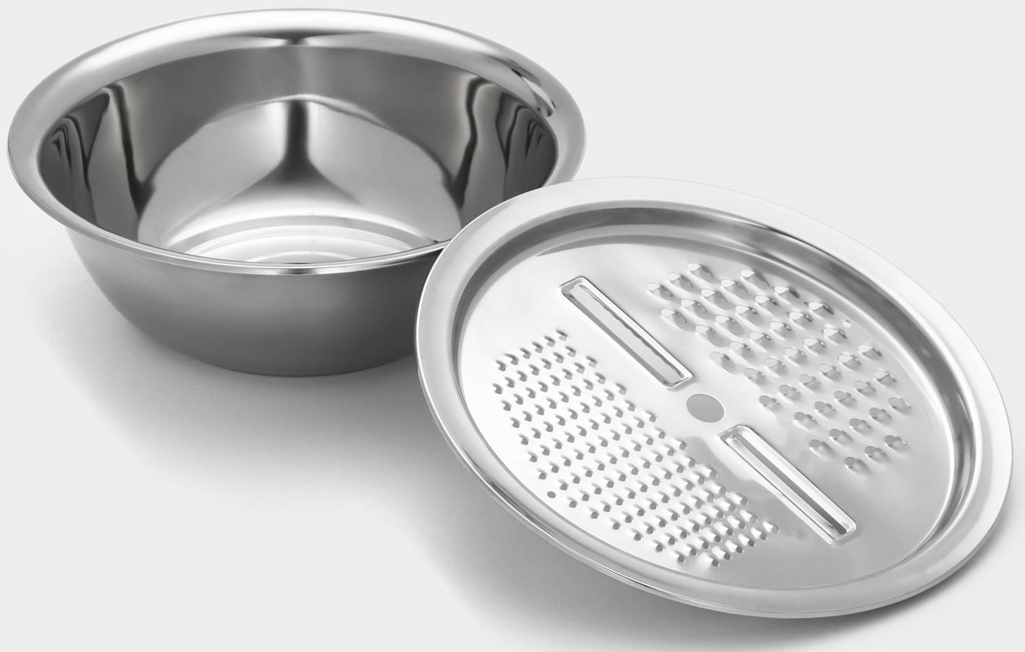Набор посуды из нержавеющей стали «Помощник», d=28 см (миска), h=9,4 см (тёрка)