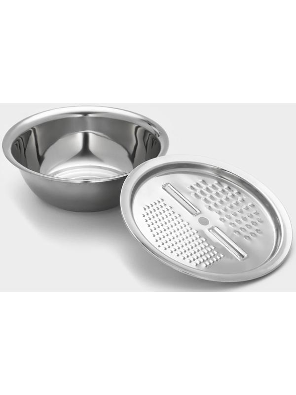 Набор посуды из нержавеющей стали «Помощник», d=28 см (миска), h=9,4 см (тёрка)