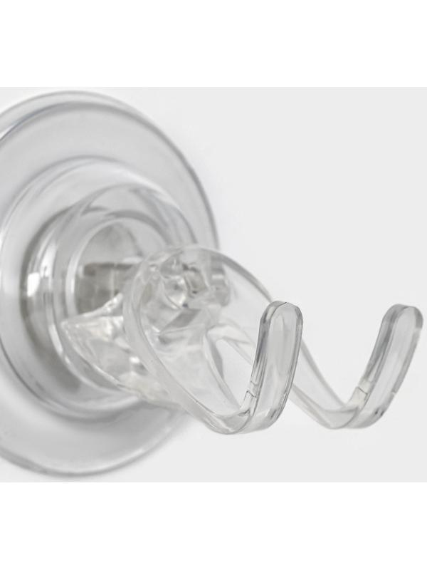 Держатель для бритвы на липучке Доляна, 6,3×6,5 см, цвет прозрачный