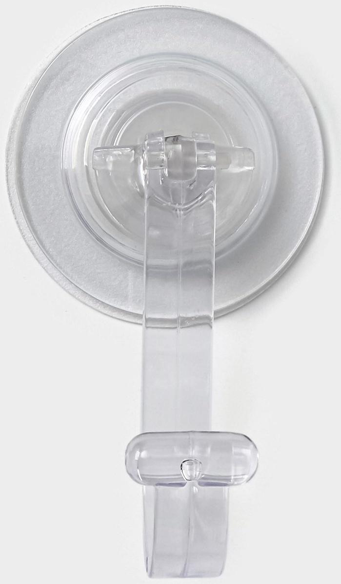 Крючок на липучке Доляна, 11×6,5×6,5 см, цвет прозрачный