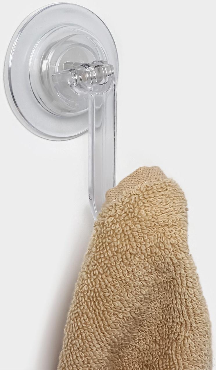 Крючок на липучке Доляна, 11×6,5×6,5 см, цвет прозрачный