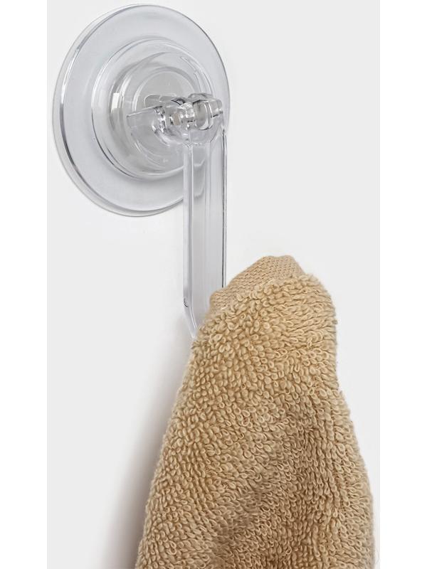 Крючок на липучке Доляна, 11×6,5×6,5 см, цвет прозрачный