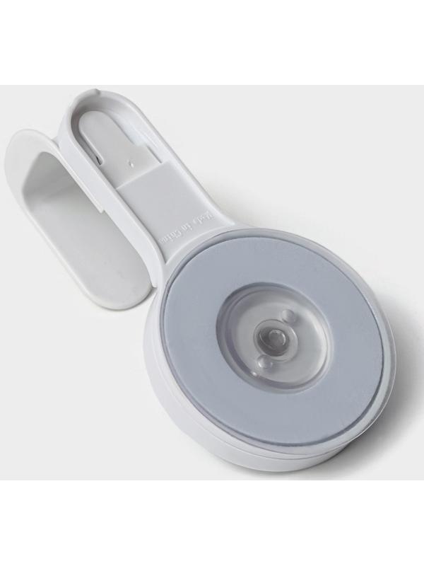 Крючок на липучке Доляна, 12×6,5×4,7 см, цвет белый