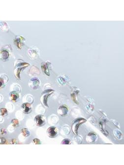 Стразы самоклеящиеся фигурные «Ассорти», 128 шт на листе на листе, цвет серебряный