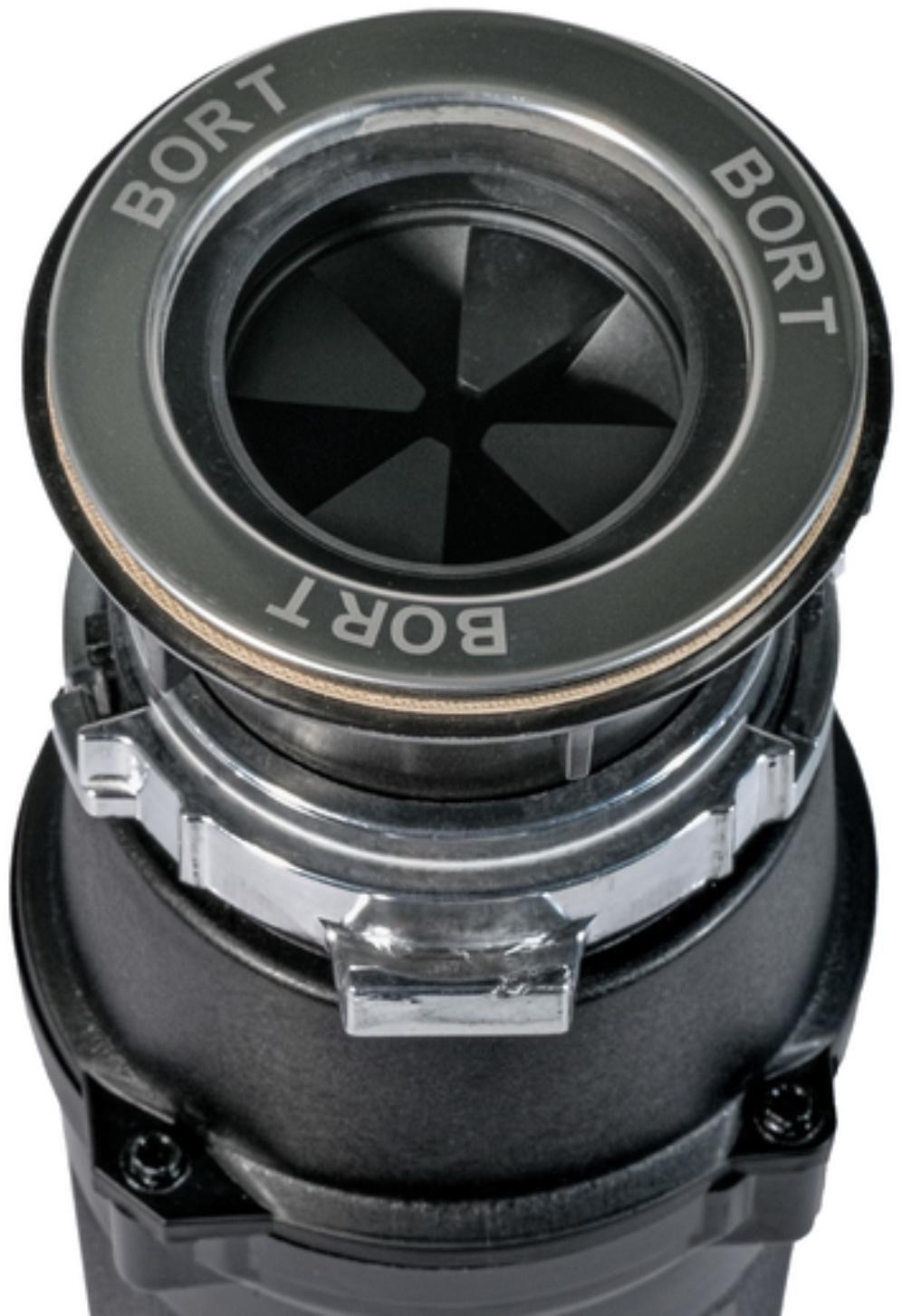 Измельчитель пищевых отходов BORT MASTER ECO Control, 390 Вт, 2 ступени, 3.3 кг/мин, серый